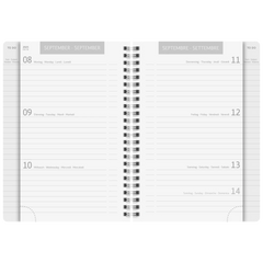 Schülerkalender 2025/2026 „Grey Marble“ | A5, Kunststoff
