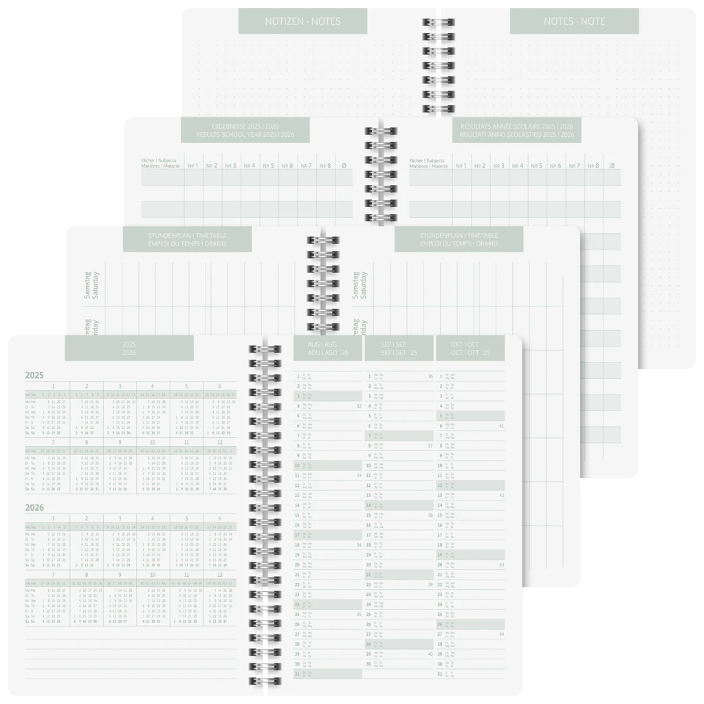 Schülerkalender 2025/2026 „Hearts“ | A5, Kunststoff