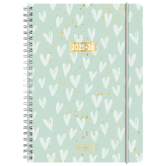 Schülerkalender 2025/2026 „Hearts“ | A5, Kunststoff