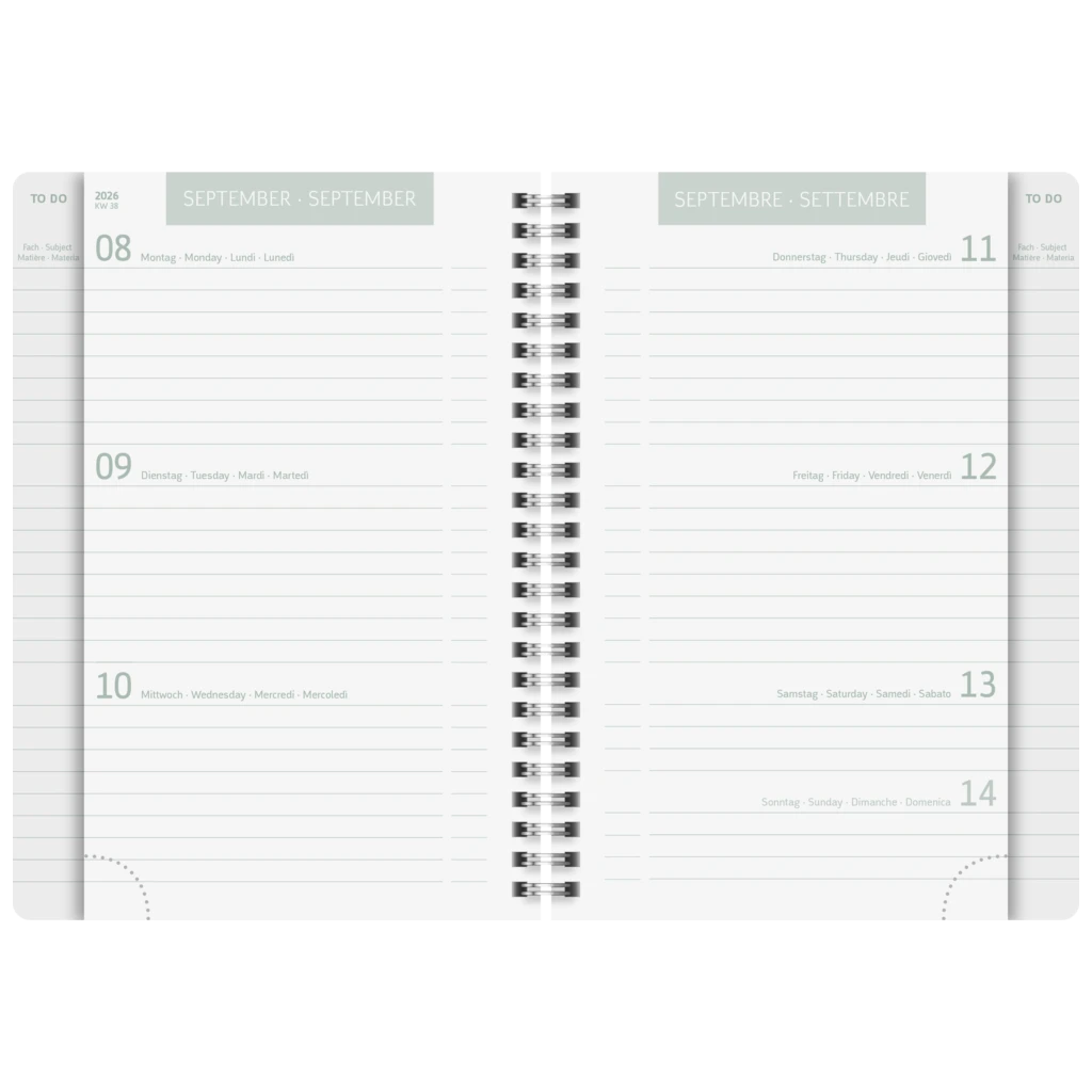 Schülerkalender 2026/2027 „Hearts“ | A5, Kunststoff