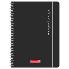 Schülerkalender 2025/2026 „Plain Black“ | A5, Kunststoff