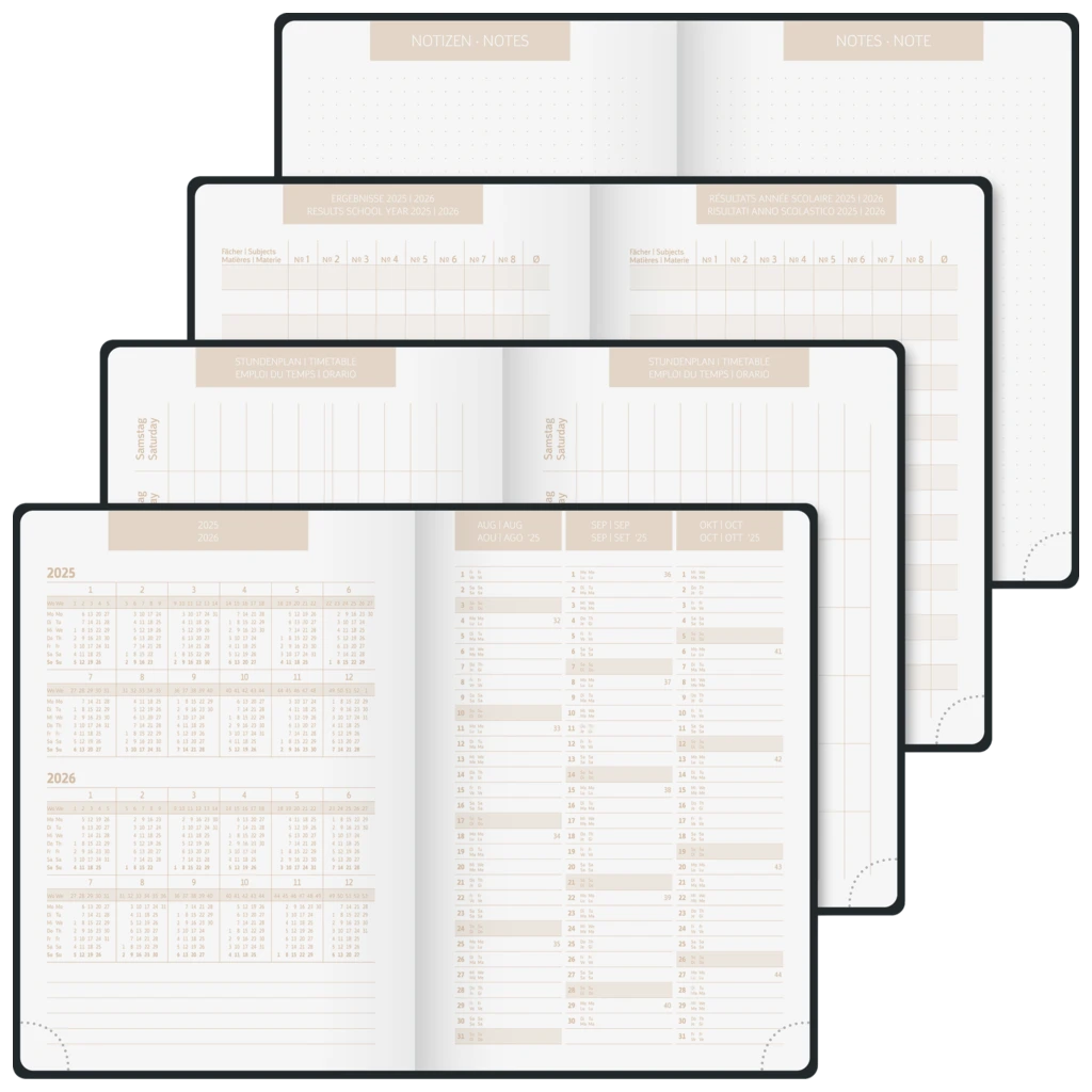 Schülerkalender 2025/2026 Pimp it up! | A5, Papier, braun