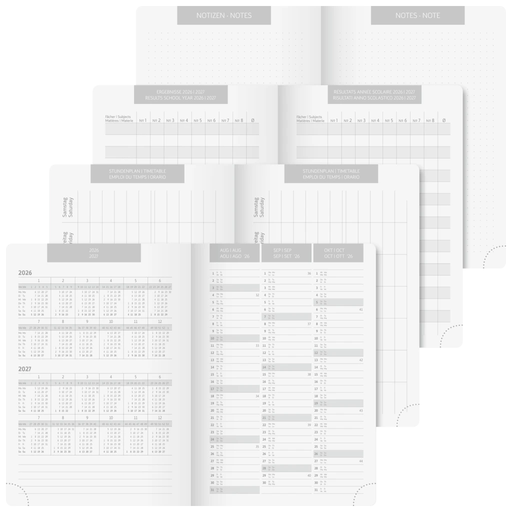 Schülerkalender 2026/2027 „Pressspan braun“ FACT!plus | A5, Karton