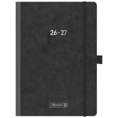 Schülerkalender 2026/2027 „Pressspan schwarz“ FACT!plus | A5, Karton