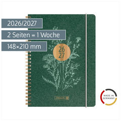 Schülerkalender 2026/2027 „Botanical“ | A5, Karton