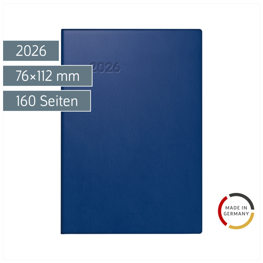 Taschenkalender Mod. 723 2026 | A7, Kunststoff, dunkelblau