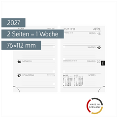 Wochen-Ersatzkalendarium Mod. 723 2027 | 76×112 mm