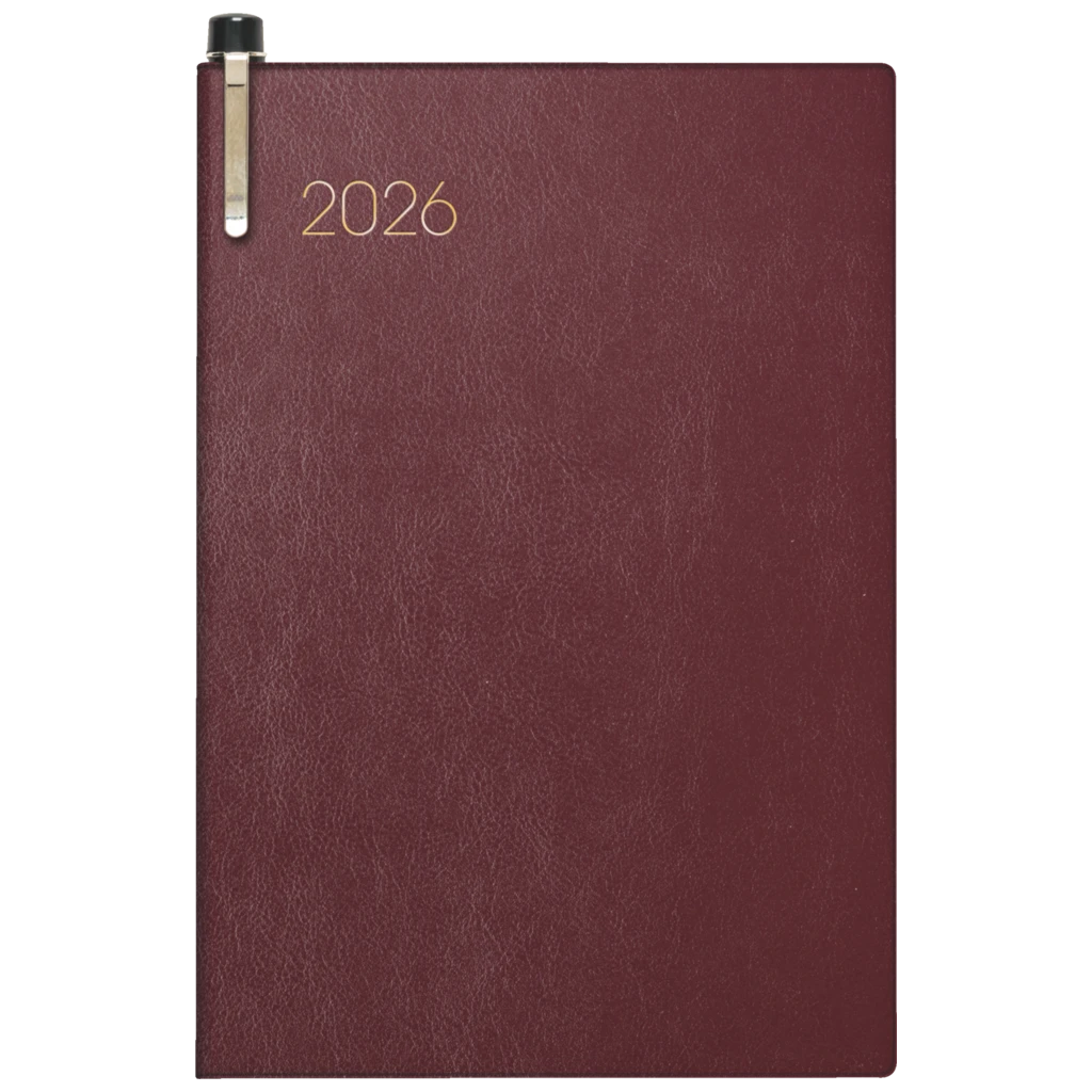 Taschenkalender Mod. 723 2026 | A7, Kunstleder, bordeaux