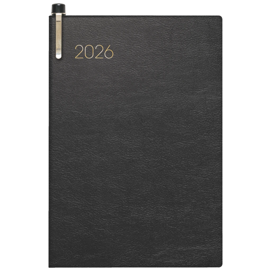 Taschenkalender Mod. 723 2026 | A7, Kunstleder, schwarz