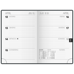 Taschenkalender Mod. 723 2027 | A7, Leder, schwarz