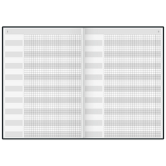 Buchkalender TimeCenter Mod. 724 2025 | A4, Kunststoff, schwarz