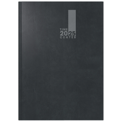 Buchkalender TimeCenter Mod. 725 2025 | A5, Kunststoff, schwarz