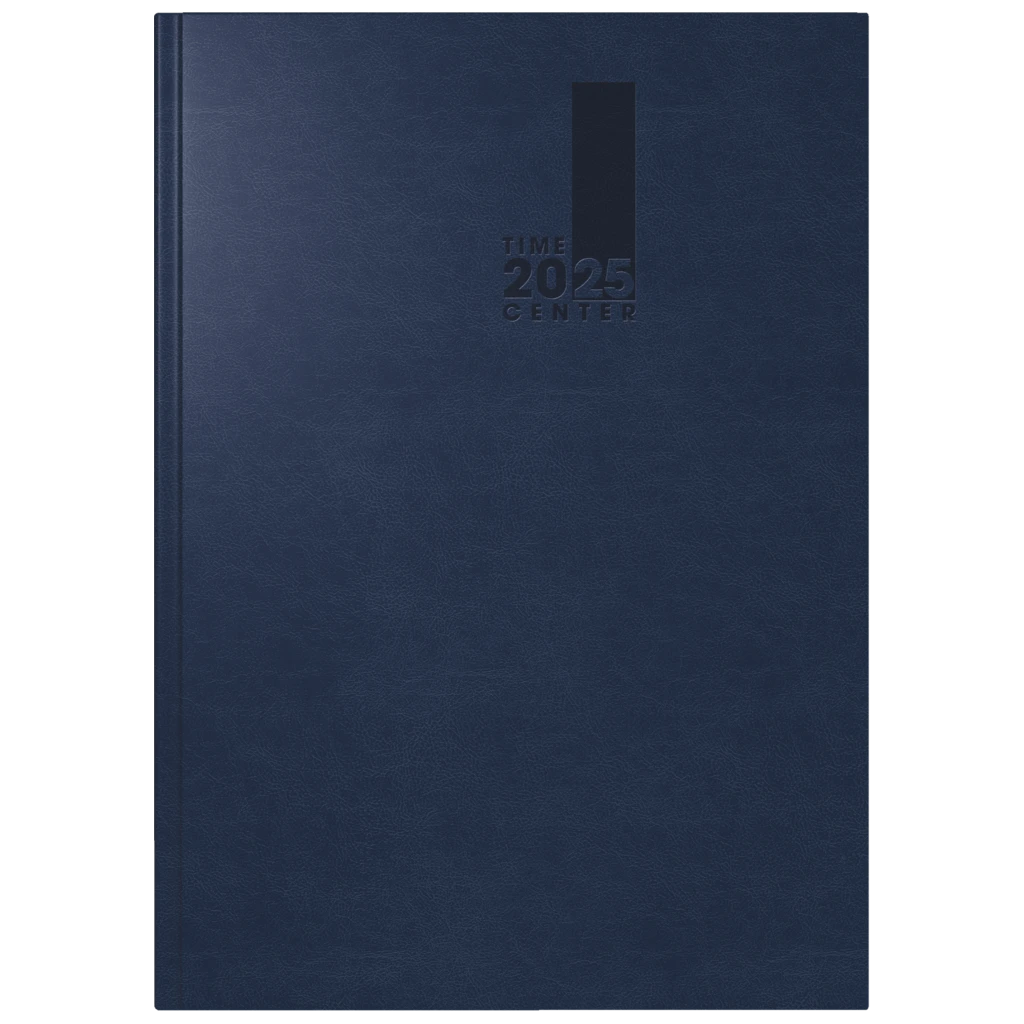 Buchkalender TimeCenter Mod. 725 2025 | A5, Kunstleder, dunkelblau