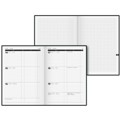 Buchkalender Kompagnon TimeCenter Mod. 725 2025 | A5, Kunststoff, schwarz