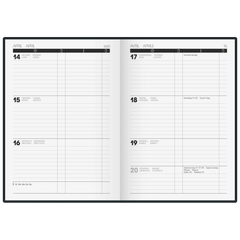 Buchkalender Kompagnon TimeCenter Mod. 725 2025 | A5, Kunststoff, schwarz