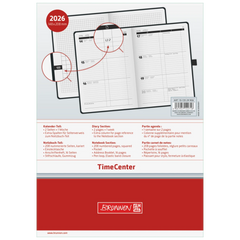 Buchkalender Kompagnon TimeCenter Mod. 725 2026 | A5, Kunststoff, schwarz