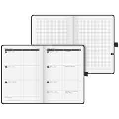 Buchkalender Kompagnon TimeCenter Mod. 725 2027 | A5, Kunststoff, schwarz