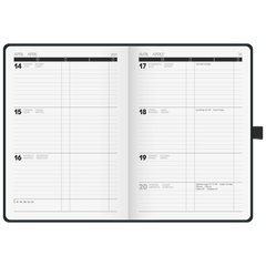 Buchkalender Kompagnon TimeCenter Mod. 725 2027 | A5, Kunststoff, schwarz