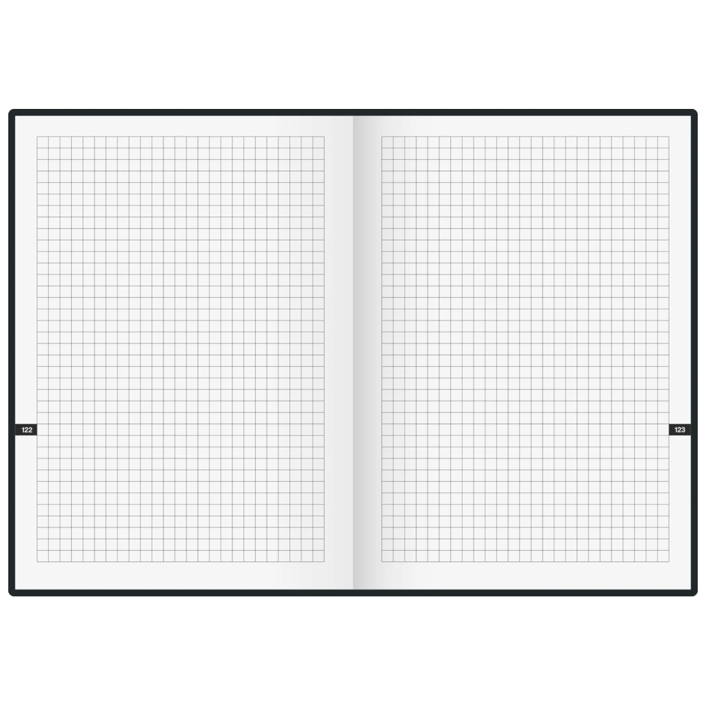 Buchkalender TimeCenter Mod. 726 2025 | A5, Kunststoff, schwarz