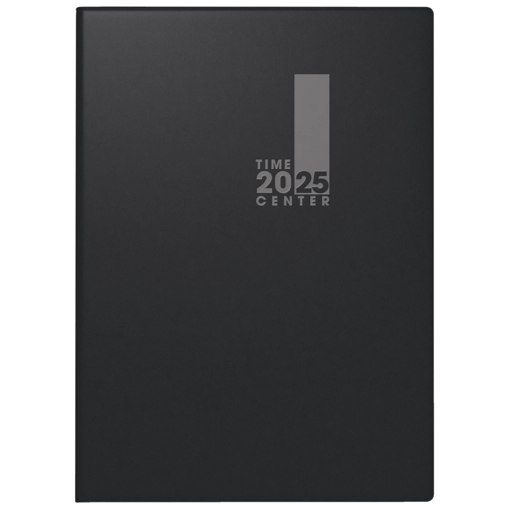Taschenkalender TimeCenter Mod. 728 2025 | A6, Kunststoff, schwarz