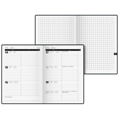 Taschenkalender TimeCenter Mod. 728 '25 | A6, Kunststoff, schwarz