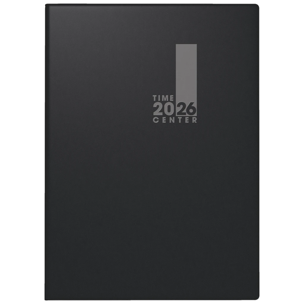 Taschenkalender TimeCenter Mod. 728 '26 | A6, Kunststoff, schwarz