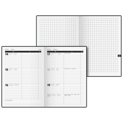 Taschenkalender TimeCenter Mod. 728 2026 | A6, Kunststoff, schwarz