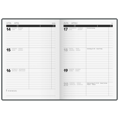 Taschenkalender TimeCenter Mod. 728 '26 | A6, Kunststoff, schwarz