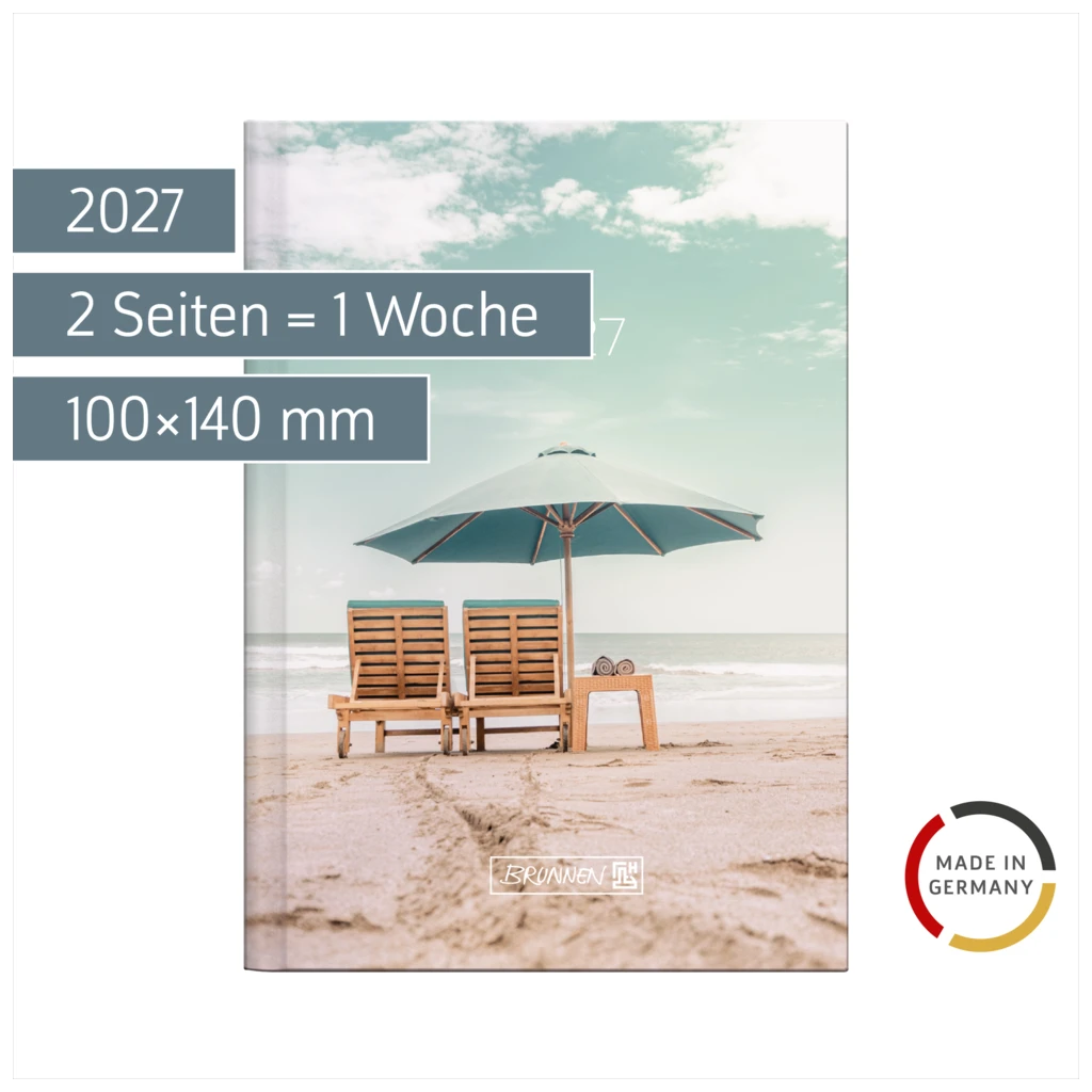 Taschenkalender Design Line Mod. 731 2027 „Sunbeds“ | A6, Papier