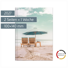 Taschenkalender Design Line Mod. 731 2027 „Sunbeds“ | A6, Papier