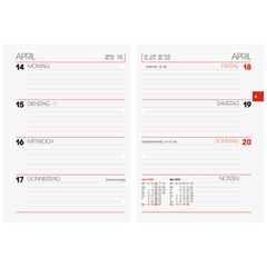 Wochen-Ersatzkalendarium Mod. 731 '25 | 100×140 mm