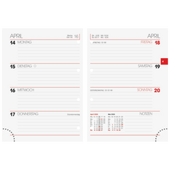 Wochen-Ersatzkalendarium Mod. 731 2026 | 100×140 mm