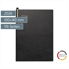 Taschenkalender Mod. 731 2026 | A6, Kunstleder, schwarz