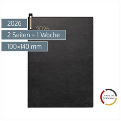 Taschenkalender Mod. 731 2026 | A6, Kunstleder, schwarz