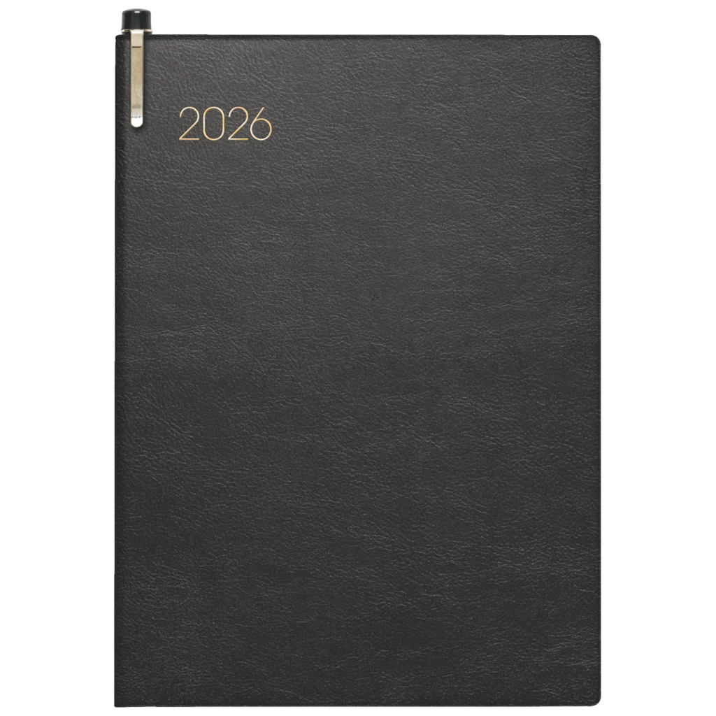 Taschenkalender Mod. 731 2026 | A6, Kunstleder, schwarz