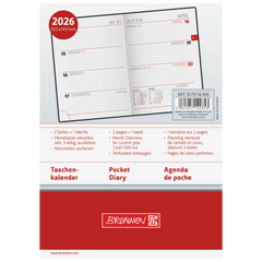 Taschenkalender Mod. 731 2026 | A6, Kunstleder, schwarz