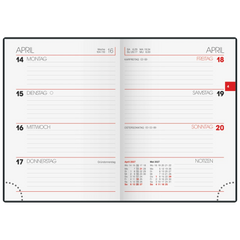 Taschenkalender Mod. 731 2027 | A6, Kunstleder, schwarz