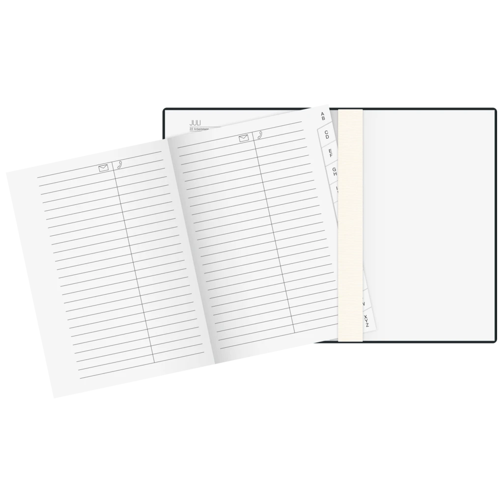 Taschenkalender Mod. 731 2027 | A6, Kunstleder, schwarz