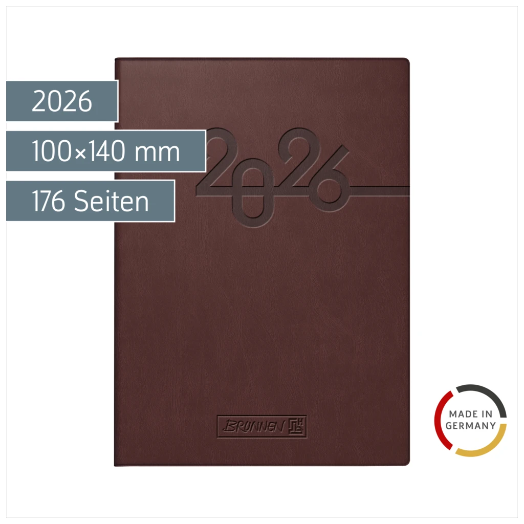 Taschenkalender Mod. 731 2026 | A6, Kunstleder, braun