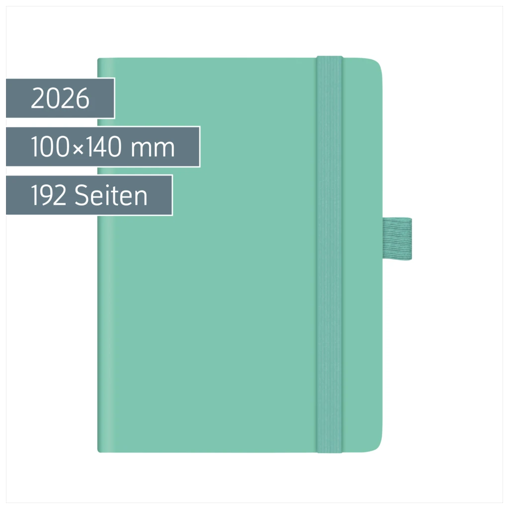Taschenkalender Kompagnon Mod. 732 66 2026 | A6, Kunststoff, hellgrün