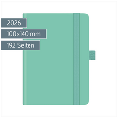 Taschenkalender Kompagnon Mod. 732 66 2026 | A6, Kunststoff, hellgrün