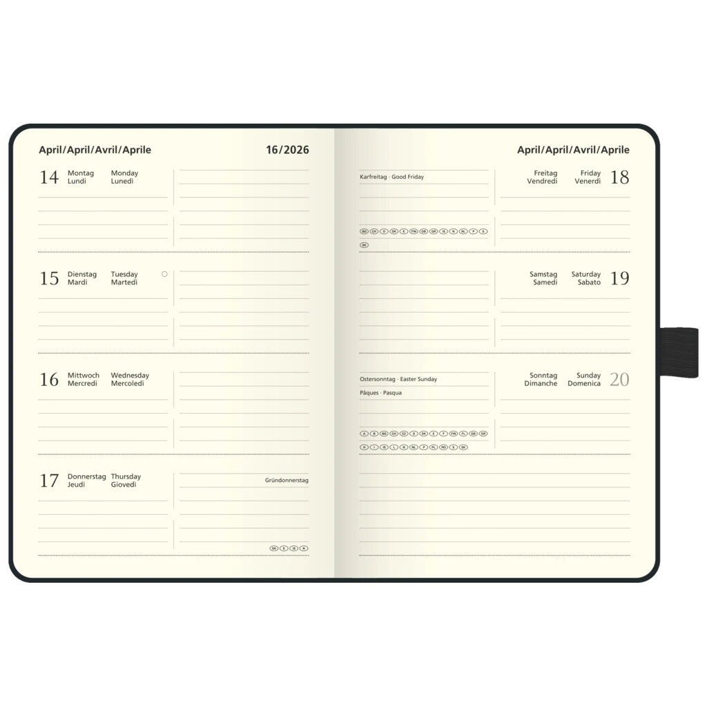 Taschenkalender Kompagnon Mod. 732 66 2026 | A6, Kunststoff, hellgrün