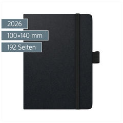 Taschenkalender Kompagnon Mod. 732 66 2026 | A6, Kunststoff, schwarz