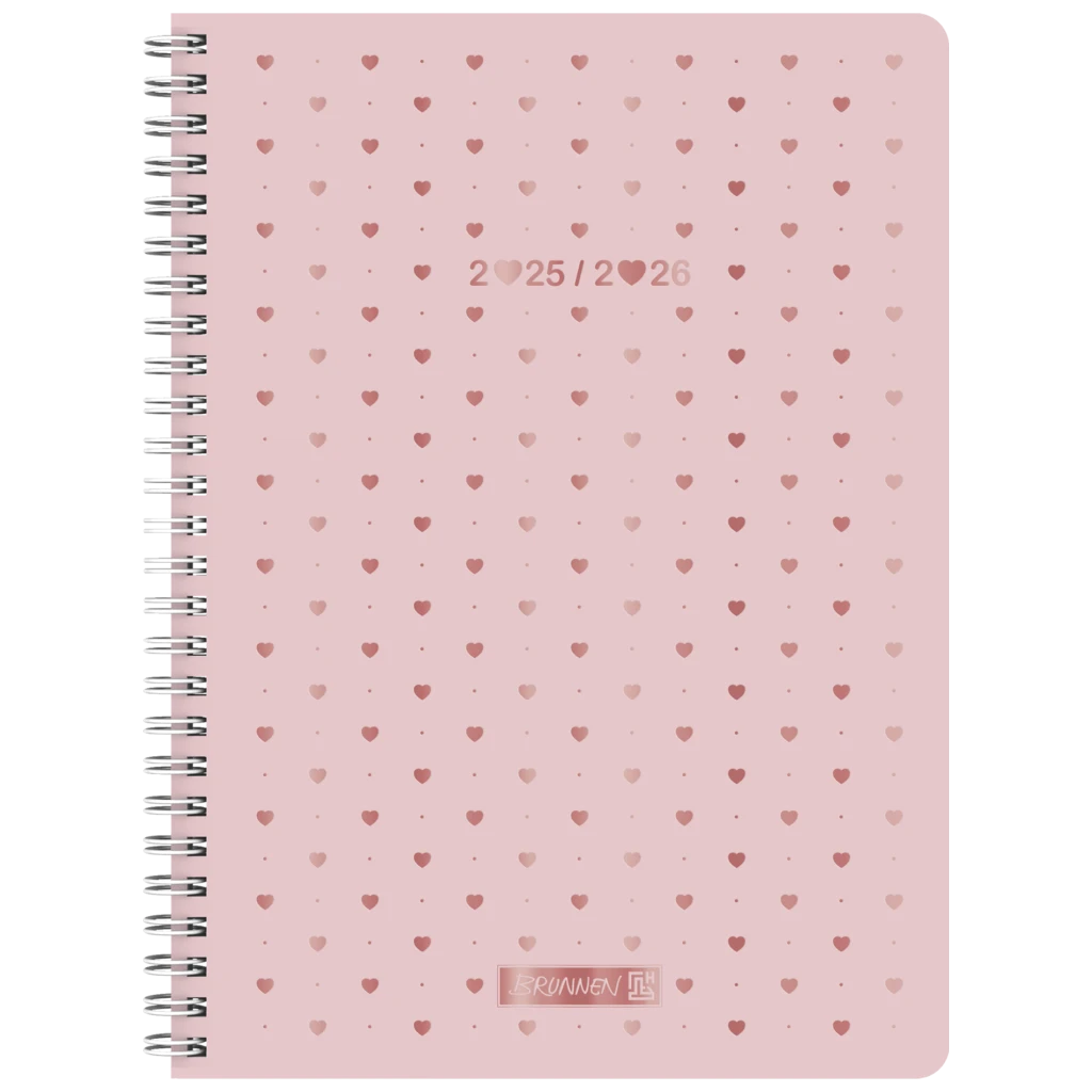 Schülerkalender Style '25/'26 „Pretty Pink“ | A5, Kunststoff