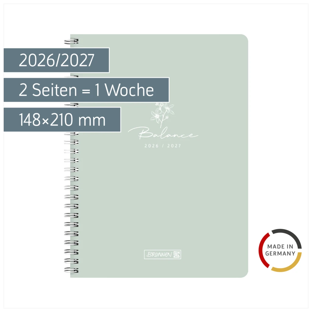 Schülerkalender Style 2026/2027 „Balance“ | A5, Kunststoff