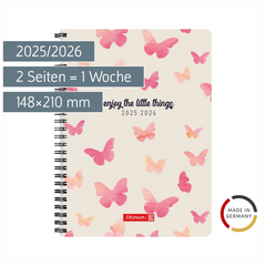 Schülerkalender Style 2025/2026 „Butterfly“ | A5, Kunststoff