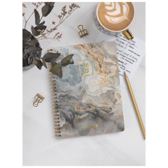 Schülerkalender Style 2026/2027 „Pastel Marble“ | A5, Kunststoff