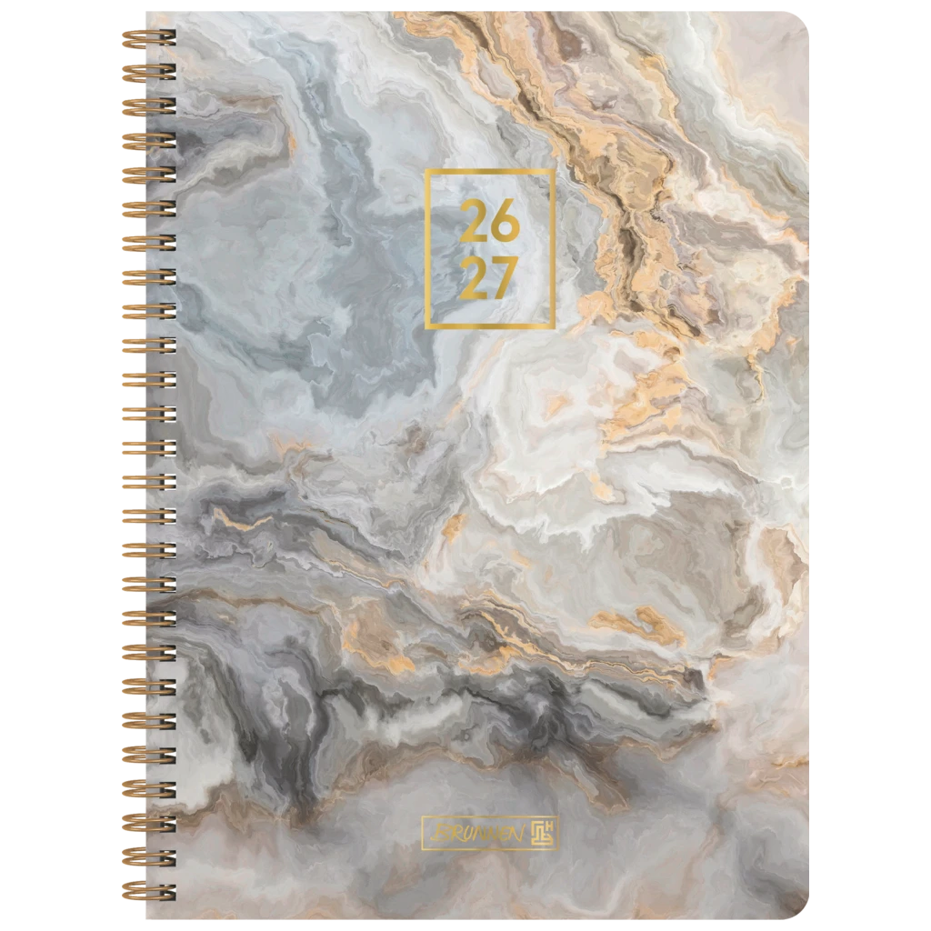 Schülerkalender Style 2026/2027 „Pastel Marble“ | A5, Kunststoff