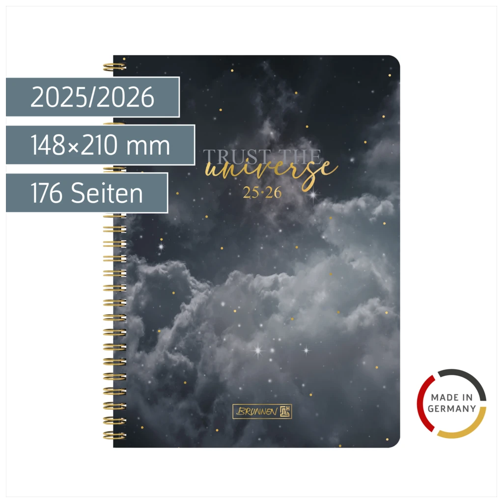 Schülerkalender Style 2025/2026 „Clouds“ | A5, Kunststoff