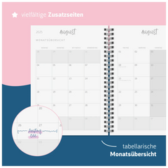 Schülerkalender Style 2025/2026 „Clouds“ | A5, Kunststoff